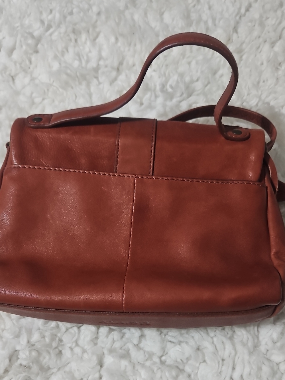 Born Rust Brown Leather Crossbody with Tassel Accent - Picture 5 of 9